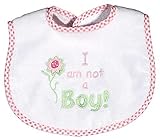 Raindrops I Am Not A Boy Embroidered Bib, Pink by Raindrops [並行輸入品]