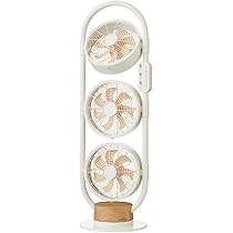 【新品・未使用品】2025年製 ホワイト×木目　3連サーキュレーター 新品・未使用品】2025年製 ホワイト×木目 3連サーキュレーター