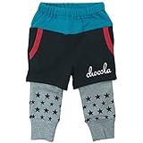 【秋冬物】 chocola(ショコラ) 裏毛長丈星柄ズボッツ 80cm /クロ NO.CH-1511-36050