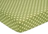 Forest Friends Fitted Crib Sheet for Baby/Toddler Bedding Sets by Sweet Jojo Designs - - Tonal Green