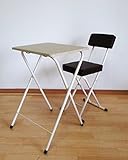 2点セット 折りたたみミニハイテーブル＆折りたたみパイプ椅子 ナチュラル ホワイト ブラウン ｈｄ-50176