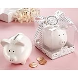 LilセーバーFavorセラミックmini-piggy Bank inギフトボックスwith polka-dot Bow ( 20個パック)