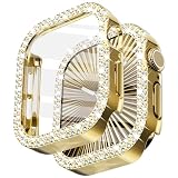 Surace 40mmケース スクリーンプロテクター付き、Bling Diamond全体保護ケース Apple Watch Series 6/5/4 SEに対応 40mm ゴールド