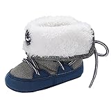 子供シューズ Hosam ファーストシューズ ベビーシューズ 靴 短靴 男の子 柔らかい 保温 防寒 冬 ルームシューズ 子供 お祝い 誕生日などのプレゼント (12cm, ブルー)