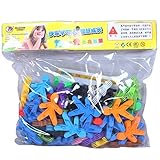 Happy Cherry 80pcs People ShapedブロックセットPreschoolおもちゃContruction建物キットFineモータースキルLinking Sorting Seque