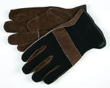MCR Safety 3125M Industry Grade Cow Split Leather Driver Gloves with Knuckle Strap, Brown, Medium, 1
