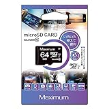 マキシマム microSDXC 64GB CLASS 10 UHS-I アダプタケース付 MXMSD064G