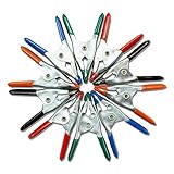 Set of 10 Color-Coded 2 Long Steel Spring Clips Clamps - PVC Dipped [並行輸入品]