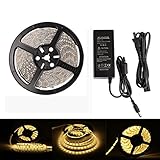 LEDMO SMD 2835 300LEDs 16.4ft/5m Flexible LED Strip Lights, Waterproof, DC12V LED Light Strips, 2800