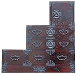 岩谷堂箪笥 階段箪笥3段 巾85cm 奥行30cm 高さ85cm 南部鉄器金具 牡丹文様 G999