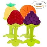 Baby Teething Toys - JINSEY Teething Keys Set BPA-Free Silicone Soft Baby Fruit Teethers for Infant 