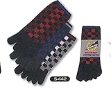 Ｓ－４４２ブロックチェックカラー5本指　3P*5組セット　【S-442 (S442)】 '0962