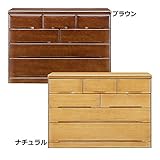 桐製 ローチェスト 幅120cm 4段 完成品 (ブラウン)