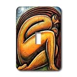 3dRose LLC lsp_21206_1 Moonlight Meditation Spiritual Women Woman - Single Toggle Switch