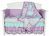 Purple Crib Bedding, Zoe 8-In-1 Baby Bedding Set by The Peanut Shell by The Peanut Shell