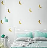 sinwo DIY壁Simple andクリエイティブCrescent Moon取り外し可能な壁ステッカーホーム装飾 Animal 3 Pattern Size: 43*45.4cm ゴールド q