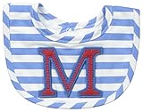 Mud Pie Baby-Boys Newborn M Initial Boy Bib, Blue, One Size by Mud Pie