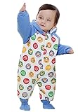(ポルトプエルト) Porto Puerto 足付きカバーオール ベビー 赤ちゃん 男女兼用 80cm 水玉柄 動物柄A 動物柄B お猿さん柄 冬 足つき (モンキー柄)