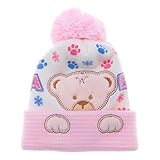 カシミヤ ベビー冬着帽子　可愛い帽子　幼児着　寒さ抵抗　暖かいハット　手作り　トレンディ　ピンク