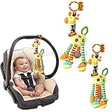 かわいいキリン動物ハンドベルDevelopmentalトイベッドベル子供ベビーソフトおもちゃRattle