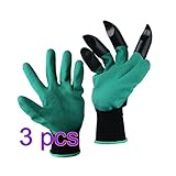 Moobom　ガーデングローブ　右手ツメ付き 園芸用手袋 植栽手袋 掘り 植栽用防刃グローブ ガーデニング用手袋 園芸用具 　防水作業用