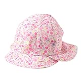 コネクトエム コットンバオバブキャップ ベビー UVカット ピンク[フラワー] SS(42cm～44cm) 72-1001 72-2001