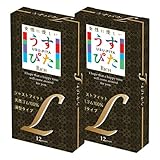 ジャパンメディカル うすぴた Rich(リッチ)コンドーム Lサイズ (12個入り) × 2個セット