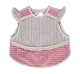 かわいい女の子防水ノースリーブビブベビースモックベイビービブピンク、0~3歳