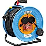 日動工業:日動 電工ドラム 防雨防塵型三相200V アース過負荷漏電しゃ断器付 30m DNW-EK330-20A 型式:DNW-EK330-20A