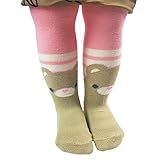 OEM 6-12m baby girl 80% cotton pantyhose kids girl tights (M, Pink)