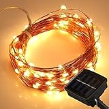 LEDMO Solar LED String Light, 100 LEDs String Lights Waterproof IP65, Copper Wire Lights Outdoor Sol