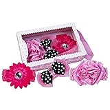 LaRibbons ベビー 女の子 エッセンシャル エラスティック かぎ針編み ヘアバンド- 3 パック (セット 3)