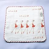 シンジカトウ バレエタオルチーフ(23×23cm)　レッスン中のバレリーナ / プレリュード SKTC077-97