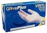 AMMEX - IVPF44100-BX - Vinyl Gloves - GlovePlus - Disposable Powder Free Non-Sterile 4mil Medium Cle