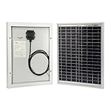 HQST 20 Watt 12Volt Off Grid Polycrystalline Portable Solar Panel for RV Marine Boat