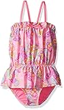 Hulu Star Little Girls' Enchanted Paisley One Piece Swimsuit Pink 6X [並行輸入品]