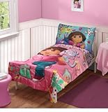 Nickelodeon Dora the Explorer Lets Creat 4 Piece Girls Toddler Bedding Set by Nick Jr. [並行輸入品]