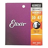 エリクサー ELIXIR 11002 ACOUSTIC NANOWEB EX.LIGHT 10-47×3SET アコースティックギター弦