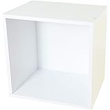 コレクションケース キューブボックス コレクション ガラスケース ショーケース 収納ボックス 収納箱 cubebox 家具 カラーボックス 収納 (ホワイト, オープン)