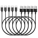 USB Type C ケーブル 1m 5本セット LpoieJun 【3A急速充電 / USB 2.0データ転送 / 映像出力非対応 】 高耐久TPE素材 USB-A to USB-C 充電コード スマートフォン/タブレット/ゲーム機のタイプｃ機種に対応 (ブラック)