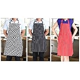 キッチンエプロン作業のための料理Baking BBQ調節可能なネック&ウエストタイフロントポケット31 x 580 mm 78x58CM/31x23in