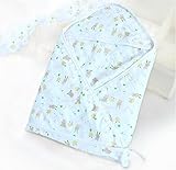 エルフ ベビー(Fairy Baby)ベビーおくるみ 新生児用 4重ガーゼ 竹繊維 どうぶつ柄 ランダム ピンク