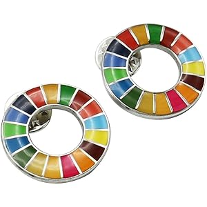 BENECOM(ベネカン) おしゃれ ピンバッジ カラフル 17色 ブローチ アクセサリー 2個セット