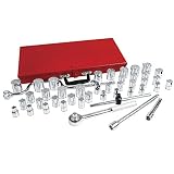 Urrea 5400SM 1/2-Inch Drive Chrome Socket Set, 43-Piece [並行輸入品]