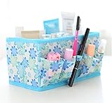 Liroyal Newest Makeup Cosmetic Storage Box Bag Bright Organiser Foldable Makeup Stationary Container
