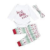 (プタス)Putars ベビー服 子供服 ロンパース 上下セット 女の子 男の子 長袖 BEST GIFT EVER クリスマス 可愛い 秋 冬 新生児 歩行服 出産お祝い 記念日 プレゼント 0-1