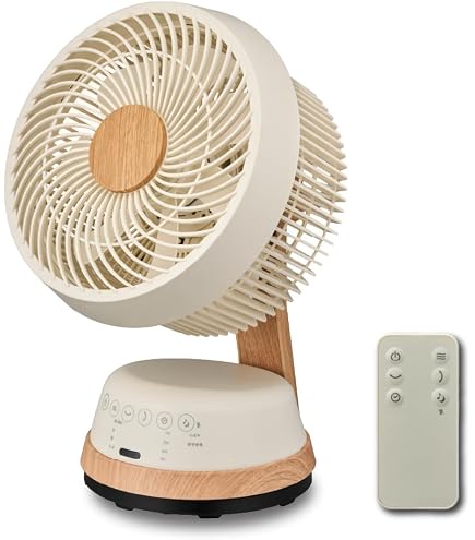 Amazon | ドウシシャ サーキュレーター DC 木目調 19㎝ 首振り 風量4
