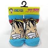 スモールプラネット 【キャラックス】ベビーソックス ONE PIECE ルフィRD×BL 約7~10cm マルチカラー 綿、ナイロン、その他 滑り止め部分:PVC TEOP318J