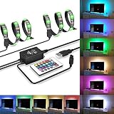 LEDNICEKER RGB 5050 LED TV Backlight Bias Lighting Kit - 2Pcs Flexible Multi-Color Changing USB Powe