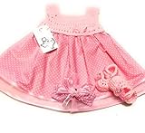 Micクラフトハンドメイドかぎ針編み赤ちゃんセットOutfit水玉ピンク カラー: ピンク